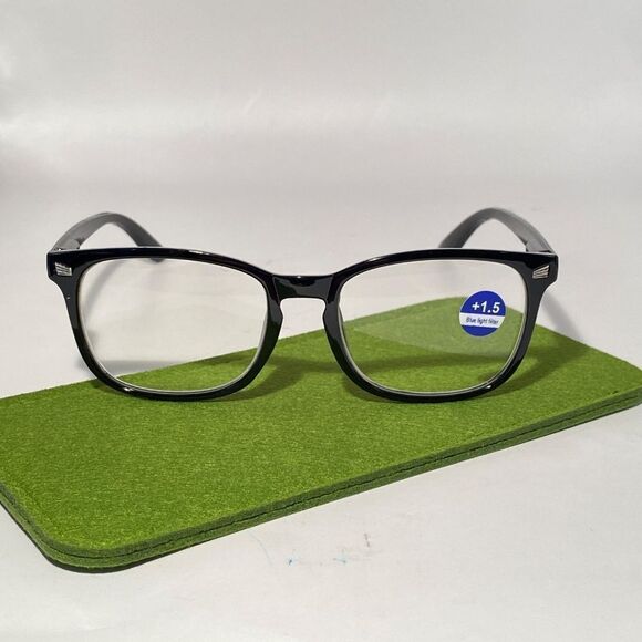 1505 Colette 1.5 Black Reading Glasses Soft Butterfly Readers NWT - Picture 2 of 9